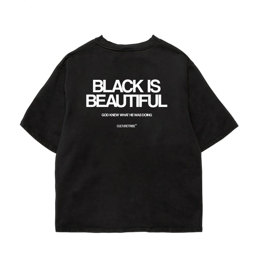 Black Is Beautiful Backprint Oversize Tee Culturetribe