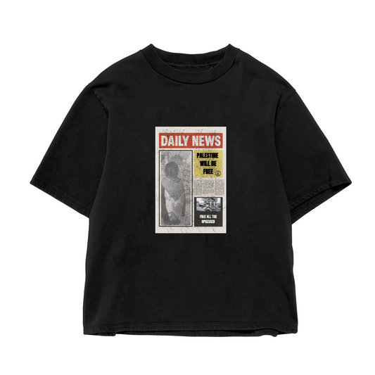 PLSTN Newspaper Tee  Oversize Tee