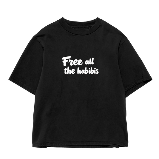 Free all the habibis front Oversize Shirt