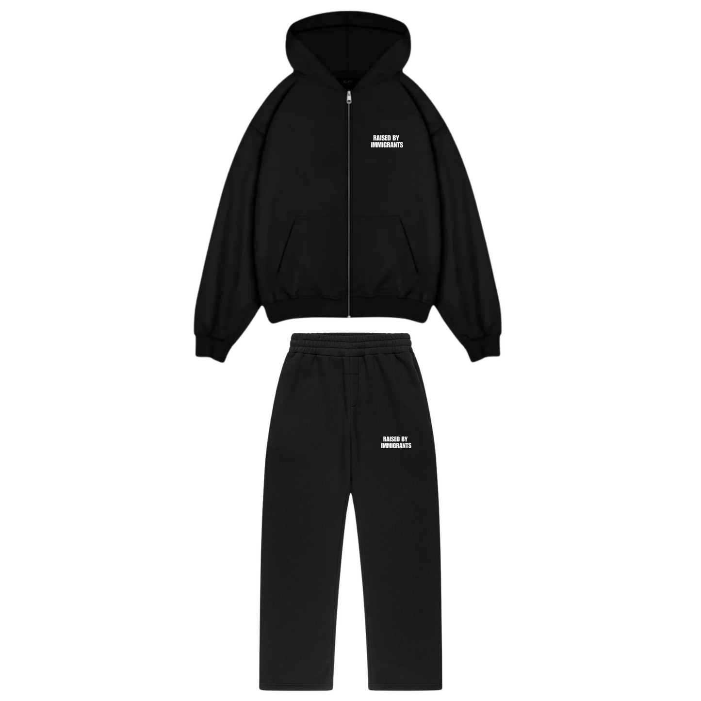 Raised By Immigrants Tracksuit Black