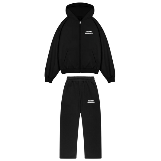 Raised By Immigrants Tracksuit Black