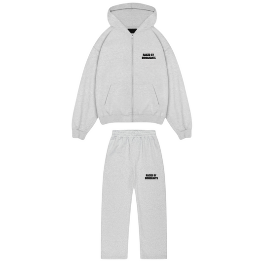 Raised By Immigrants Tracksuit Grey