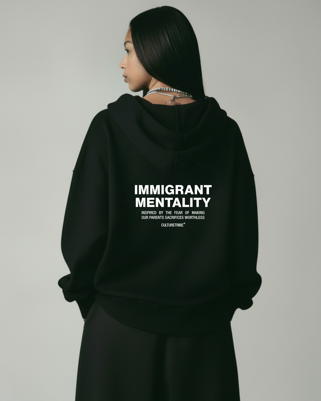 <tc>Immigrant Mentality Oversized Hoodie</tc>