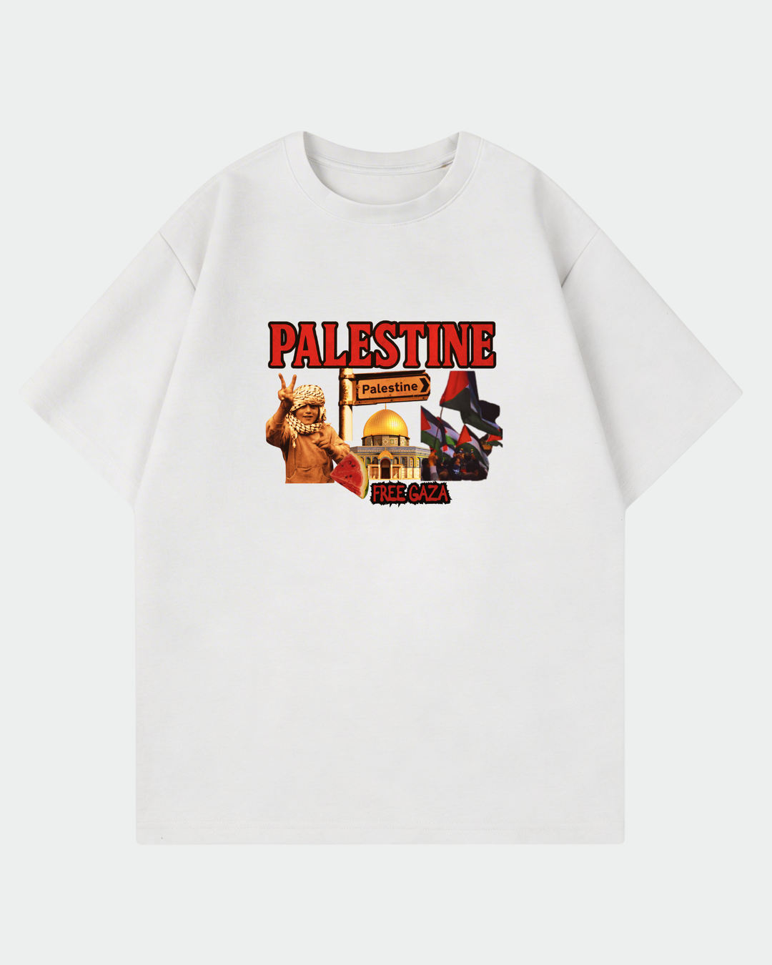 Palestine Vintage Oversized Shirt