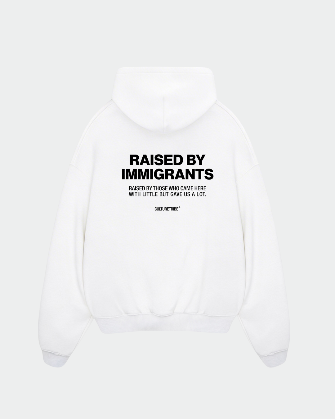 <tc>Raised By Immigrants Oversized Hoodie</tc>