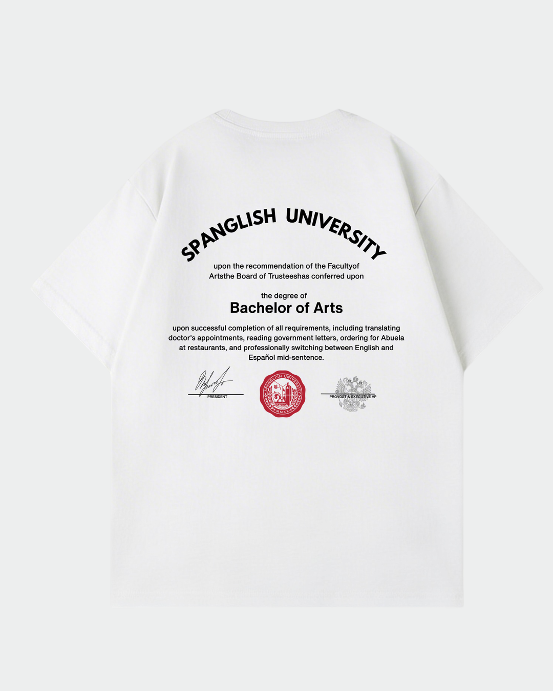 Spanglish University Oversized Shirt