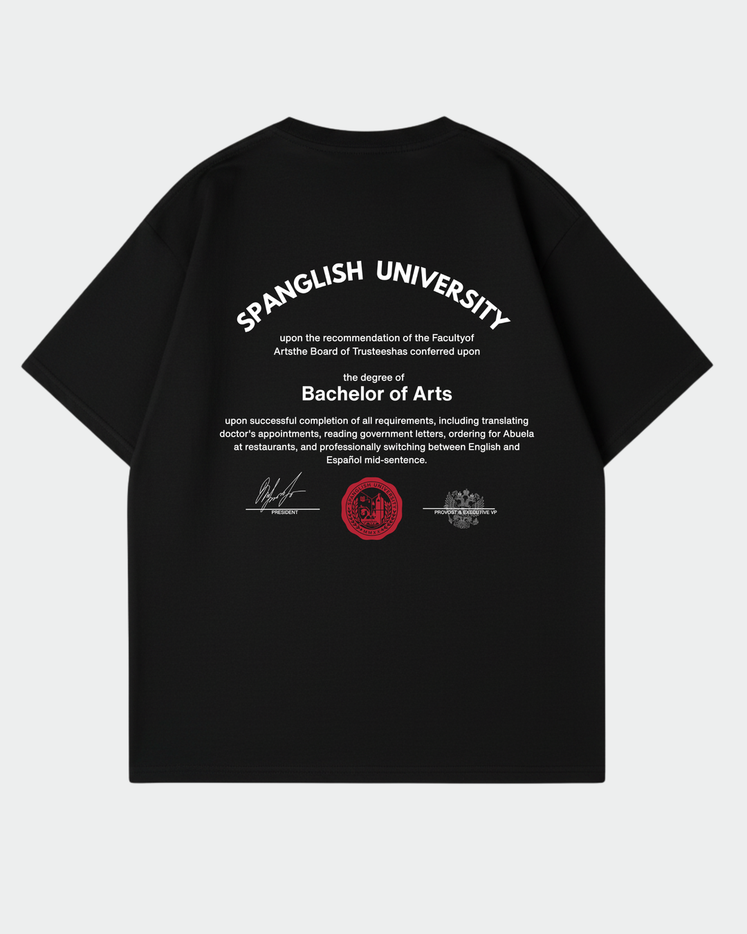 Spanglish University Oversized Shirt