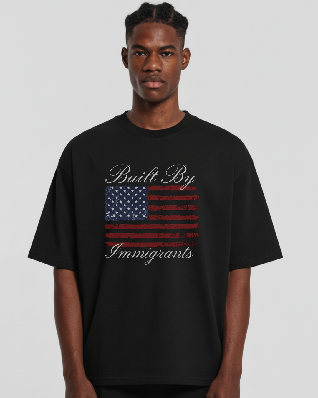 <tc>Built By Immigrants Oversized Shirt</tc>