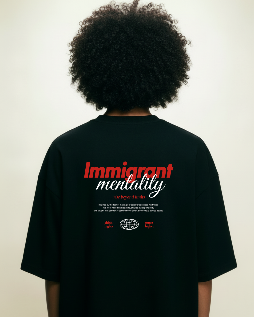 <tc>Immigrant Mentality Oversized Shirt</tc>