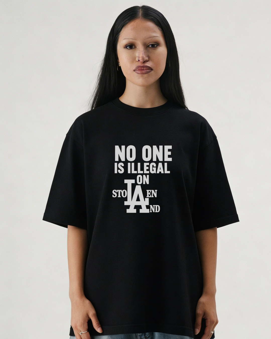 No One Is Illegal Oversized Shirt